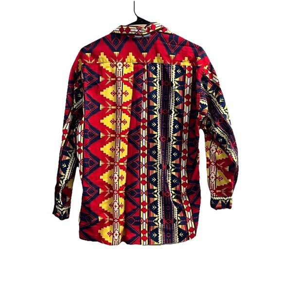 Ruff Hewn Geometric Print Cotton Button Wrap Skirt Set Buffalo Nickel  Sz 8/M - Picture 14 of 16